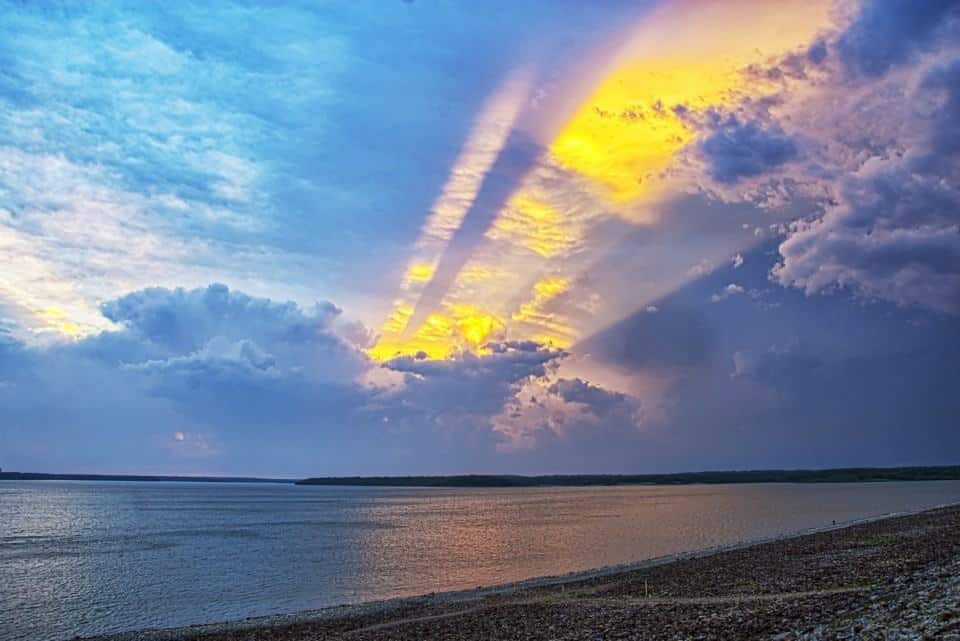 Sun over the Happy New Year horizon