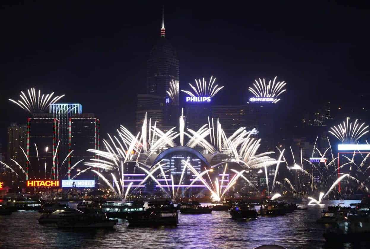 HK New Year Eve Fireworks