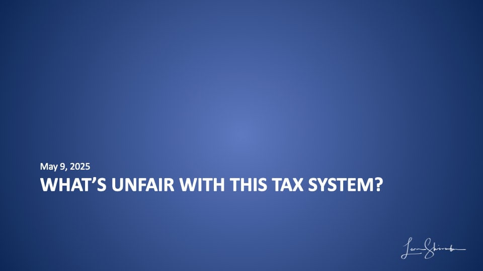 What's unfair with this tax system