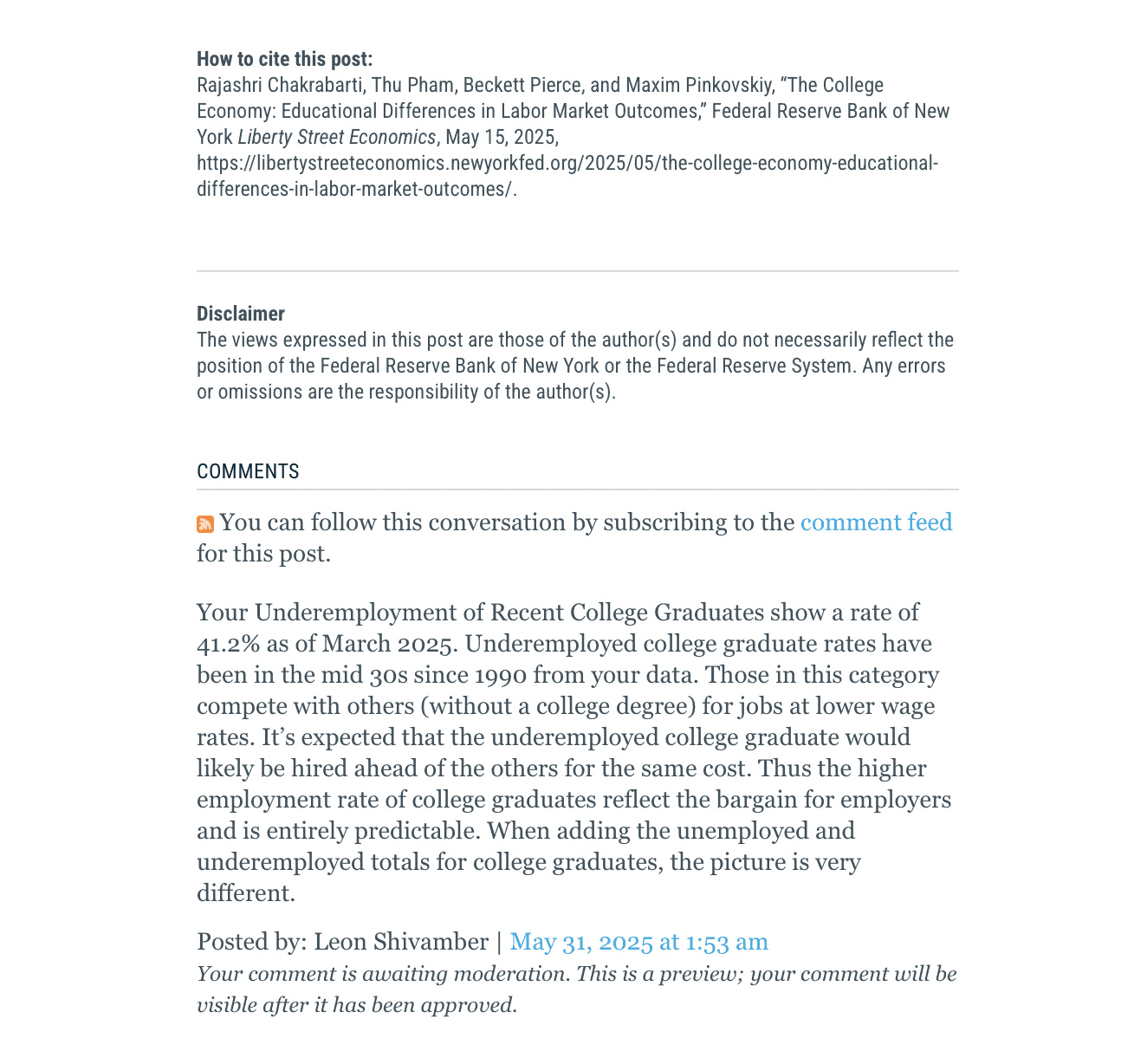 comment ignored by new york federal reserve liberty street economics blog comment ignored by new york federal reserve liberty street economics blog